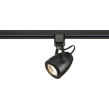Decorative LED Track Lighting Fixture with Pinch Back Head - Black Finish - 24 Deg Beam - 12 Watt - 820 Lumens - 3000K Soft White -12 Watt - 120V - Dimmable - 3 Contact Halo Style