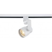 Art Gallery LED Track Lighting Fixture with Angle Arm - White Finish - 24 Deg Beam - 820 Lumens - 3000K Soft White -12 Watt - 120V - Dimmable - 3 Contact Halo Style