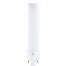 LED PL Retrofit Lamp for 2 or 4 Pin CFL Bulbs - Replaces 26 Watt- G24d, GX24d, G24q / GX24q Base Lamps - Magnetic Ballast Compatible or Bypass, 3500K and 920 Lumens