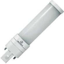LED PL Retrofit Lamp for 2 or 4 Pin CFL Bulbs - Replaces 13-18 Watt- G24d / GX24d & G24q / GX24q Base Lamps - Magnetic Ballast Compatible or Bypass, 4000K and 560 Lumens