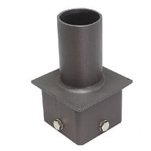 Square Pole Vertical Tenon, 4 Inch Bronze