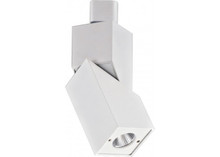 Square Head LED Track Light - 10 Watt - 700 Lumens - 4000K Cool White - 120V - White Finish - 3 Contact Halo Style