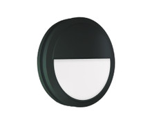 Black LED Bulkhead Eye-Lid Style - Ceiling or Wall Mount - Outdoor Wet Location UL Listed - 23 Watt - 1850 Lumens - 3000K