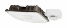 Square LED Canopy Light with PIR Motion Sensor - 40 Watt - Ceiling or Conduit Mount - 5400 Lumens - 5000K Daylight - 120-277V- Bronze