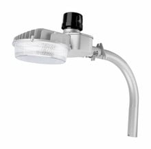 45 Watt LED Dusk To Dawn Light With Photocell - 6200 Lumens - 5000K Daylight - 120-277V - Silver Finish - Includes Arm/Wall Mount