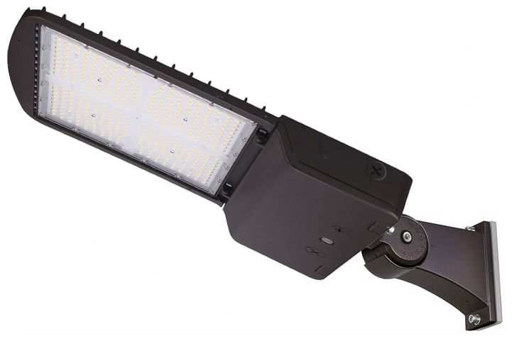 300 Watt LED Parking Lot Area Light - Adjustable Pole Mount - 42000 Lumens - 5000K Daylight - Type 5 Lens - 120-277V - Bronze Finish