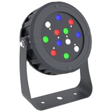 DMX512 Compatible RGBW Color Changing Flood Light Black Round Fixture 36W App Controlled