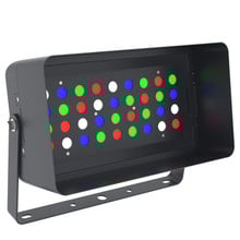 DMX512 Compatible RGBW Color Changing Flood Light Black Square Fixture 72W With Full Glare Shield