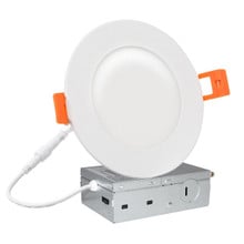 4 Inch Edge Lit Recessed LED Downlight - 9 Watt- 630 Lumens - 5000K Daylight - 120V - Dimmable - Recessed Can Not Required