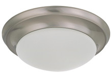 14 Inch LED Dome Light - 25 Watt - 2100 Lumens - 3000K Soft White - 120-277V - Dimmable - Brushed Nickel