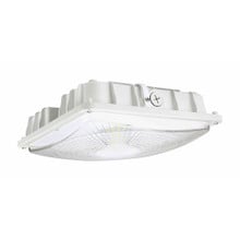 LED Square Garage Canopy Light - Watt Selectable 60W/48W/36W/25W - Up To 8000 Lumens - Ceiling or Conduit Mount - Color Selectable 30K/40K/50K - 120-277V - White