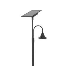 Designer Bell LED Single Head Solar Post Top - 23 Inch Diameter - 50 Watt - 8000 Lumens - Color Temperature Selectable 30K/40K/50K - 5 Inch Tennon Adaptor - Bronze Finish