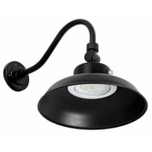 LED Outdoor Gooseneck Wall Lights - Choose Options For Size/Wattage and Finish