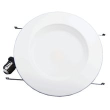 6 Inch LED Recessed Downlight - 11 Watt - 800 Lumens - 2700K Warm White Baffle Trim- 120V - Recessed Can Required - Dimmable