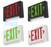 LED Light Pipe Exit Combos - Commercial Exit Sign With Lights - Choose Your Letter and Housing Color