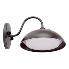 LED Outdoor Gooseneck Wall Lights - Small 12 Watts - 1000 Lumens - 5000K Daylight - 120-277V - Integrated Photocell - Bronze Finish