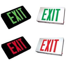 LED Steel Exit Signs - Durable Exit Fixture - Choose Your Letter and Housing Color