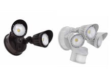 LED Motion Lights - Wall or Soffit Mount Security Lighting - Multi Head Configurations - Different Finishes and Accessories Available