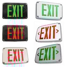 LED Wet Location Exit Signs - Commercial Exit Fixtures - 120-277V - Choose Your Letter and Housing Color