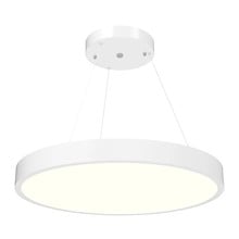 LED Decorative Round Suspended Panel Lights - Suspended Indoor Pendant Fixtures - Multiple Finish Options