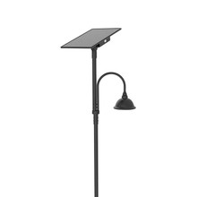 Designer Bell LED Single Head Solar Post Top - 16 Inch Diameter - 50 Watt - 8000 Lumens - Color Temperature Selectable 30K/40K/50K - 3 Inch Tennon Adaptor - Bronze Finish