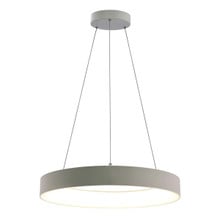 LED Hollow Circle Pendant - 24 Inch - Up-Down Light - 40 Watt - Color Selectable 27K/30K/35K/40K/50K - 120-277V - White Finish