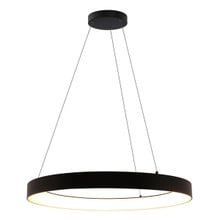 LED Hollow Circle Pendant - 36 Inch - Up-Down Light - 80 Watt - Color Selectable 27K/30K/35K/40K/50K - 120-277V - Black Finish