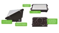 LED Wallpack With Photocell - Wattage Selectable 60W/70W/80W 18000 Max Lumens - Color Selectable 30K/40K/50K - 120-277V - Bronze Finish