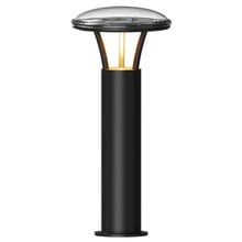 LED Solar Bollard Lights with Remote - Height 36 Inches- 2 Watt - 350 Lumens - Color Selectable 30K/50K - Anchor Bolts & Plate Included - Black Finish