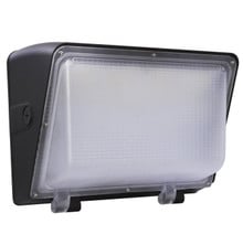 LED Wallpack With Photocell - 30W/42W/46W  Wattage Selectable - 6729 Max Lumens - Color Selectable 30K/40K/50K - 120-277V - Bronze Finish