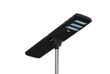 LED Solar Street Light - 120 Watt - 18000 Lumens - 6000K Daylight - Post Mount - with Programmable Motion Sensor - Black Finish