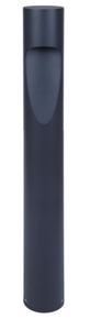 LED Garden Pathway Bollard Light - 15 Watts 1500 Lumens - Color Selectable 30K/40K/50K - 40 Inches Tall - 120-277V - Black Finish